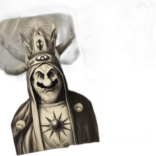 mask, crown, hat, staff transparent PNG cut-out