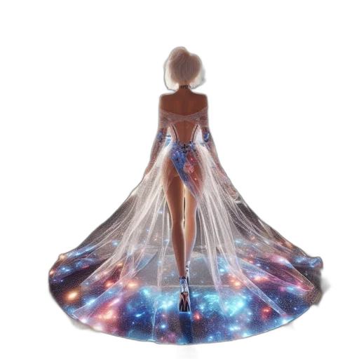 dress, concept art, 3d render, fantasy art transparent PNG cut-out
