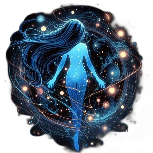 staff, hair, dress, crown transparent PNG cut-out