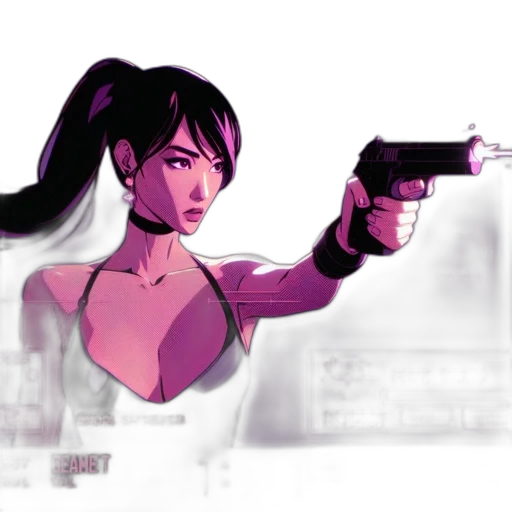 weapon, cyberpunk, concept art, comic book art transparent PNG cut-out