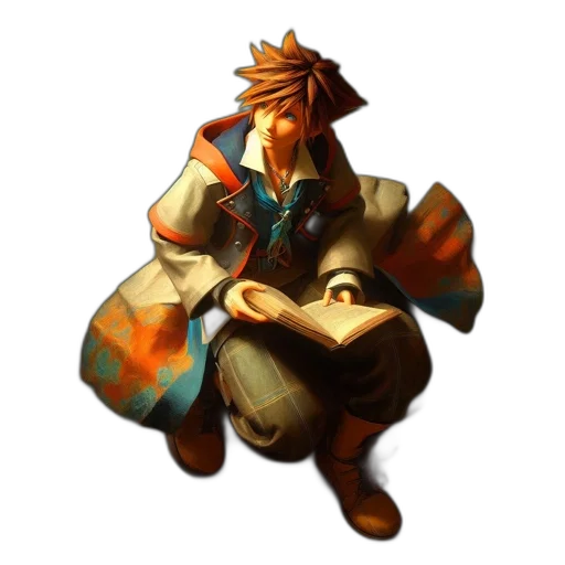 jacket, staff, hat, face transparent PNG cut-out