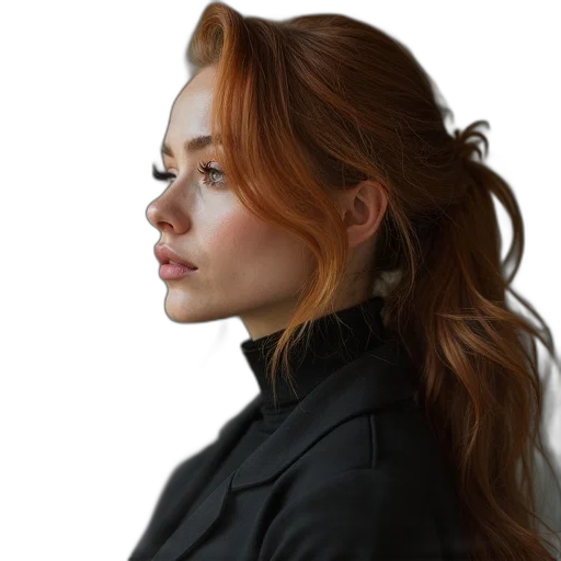 jacket, face, hair, staff transparent PNG cut-out