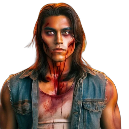 face, jacket, photorealistic, concept art transparent PNG cut-out