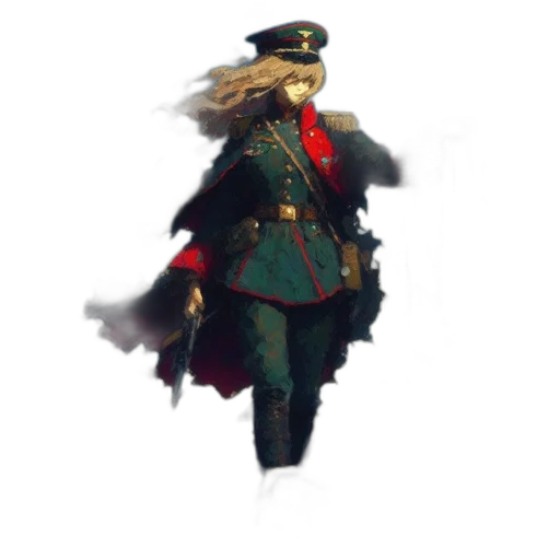 staff, jacket, hat, weapon transparent PNG cut-out