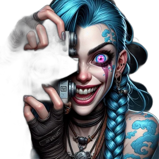 face, jewelry, weapon, cyberpunk transparent PNG cut-out