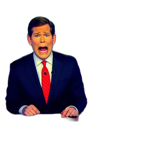 face, news, anchor, suit transparent PNG cut-out