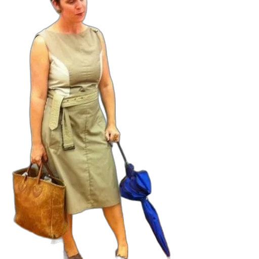 dress, staff, shoes, umbrella transparent PNG cut-out