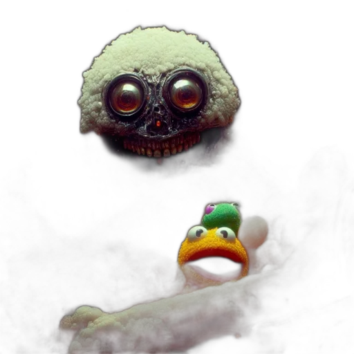 creature, mask, concept art, pixel art transparent PNG cut-out