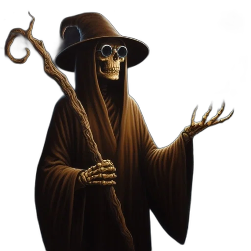 staff, hat, mask, creature transparent PNG cut-out