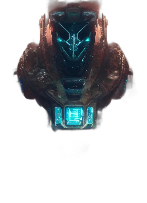 robot, mask, face, weapon transparent PNG cut-out