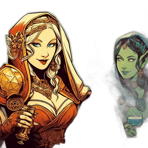 concept art, fantasy art, comic book art, pixel art transparent PNG cut-out