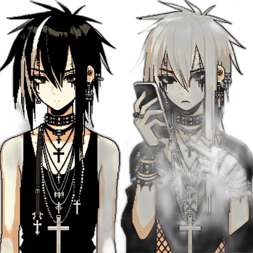 jewelry, anime, pixel art, concept art transparent PNG cut-out