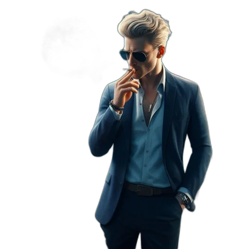 jacket, staff, concept art, photorealistic transparent PNG cut-out