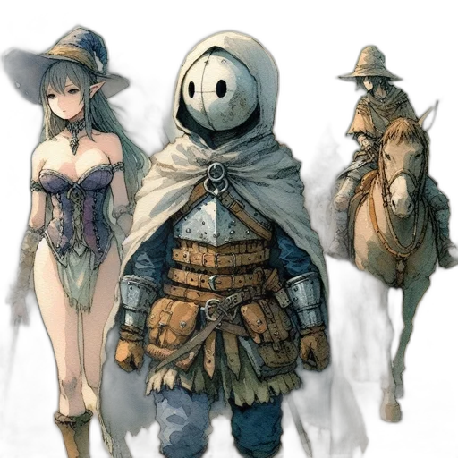 mask, dress, weapon, hat transparent PNG cut-out
