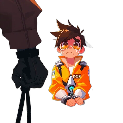 jacket, staff, weapon, creature transparent PNG cut-out