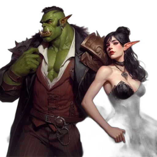 fantasy art, concept art, comic book art, photorealistic transparent PNG cut-out