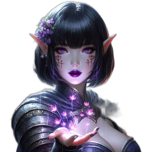 face, crown, staff, flower transparent PNG cut-out