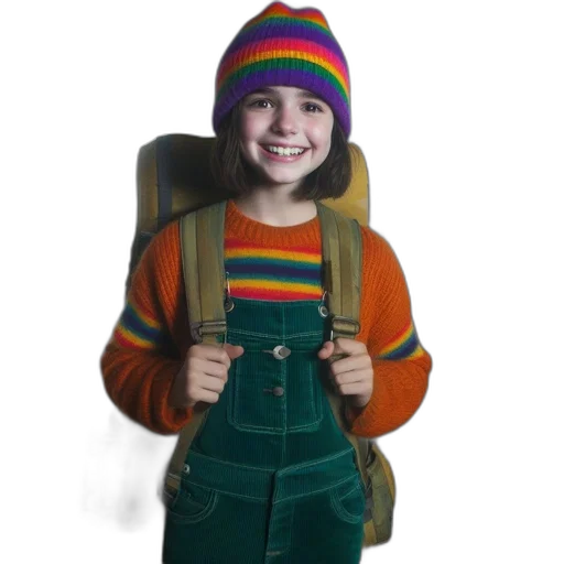 hat, staff, jacket, creature transparent PNG cut-out