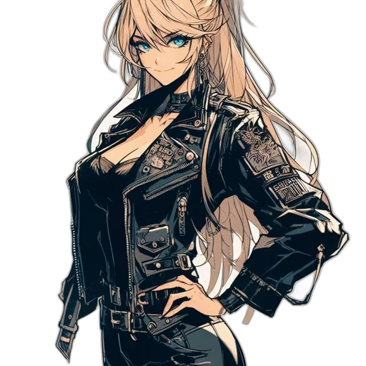 jacket, dress, staff, weapon transparent PNG cut-out