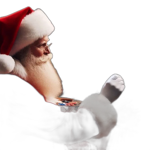 3d render, photorealistic, concept art, santa transparent PNG cut-out