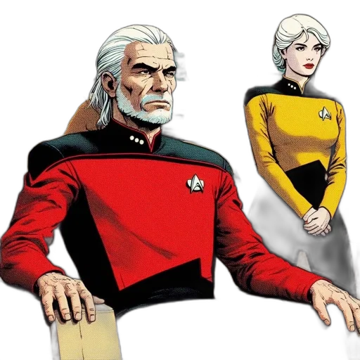 concept art, comic book art, outer space, two transparent PNG cut-out