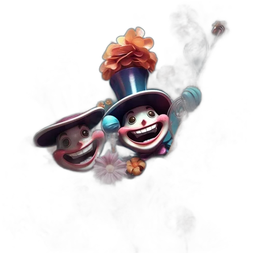 mask, hat, staff, crown transparent PNG cut-out