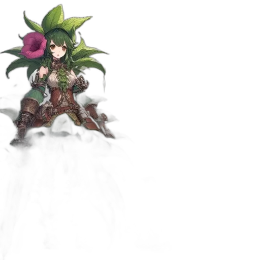 weapon, staff, flower, dragon transparent PNG cut-out