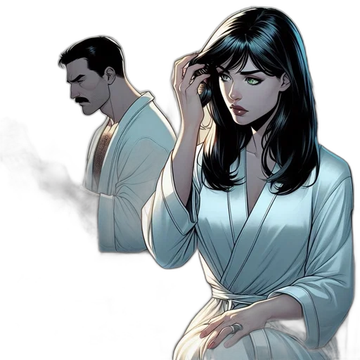 comic book art, concept art, fog, rain transparent PNG cut-out