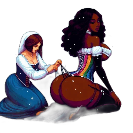 dress, crown, concept art, pixel art transparent PNG cut-out