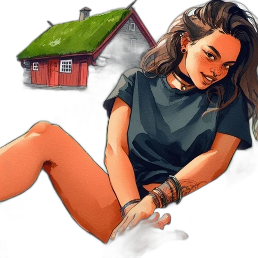 concept art, comic book art, fantasy art, photorealistic transparent PNG cut-out