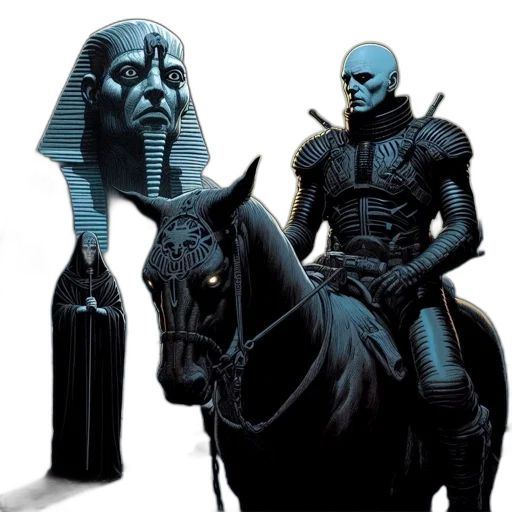 mask, concept art, comic book art, fantasy art transparent PNG cut-out