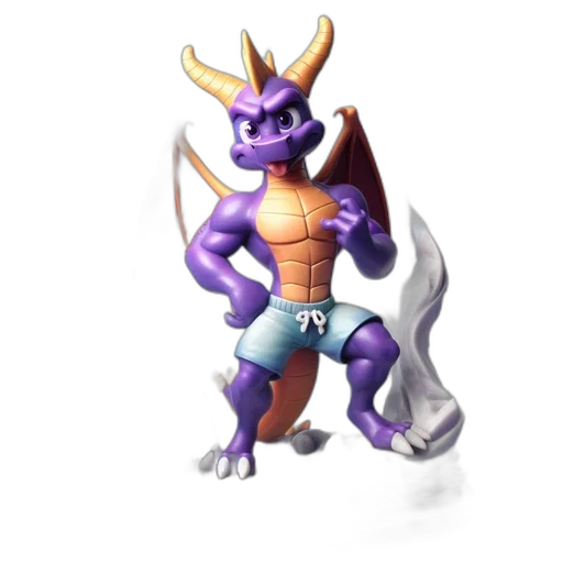 dragon, animal, creature, staff transparent PNG cut-out