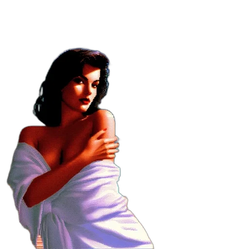 dress, jewelry, pixel art, photorealistic transparent PNG cut-out