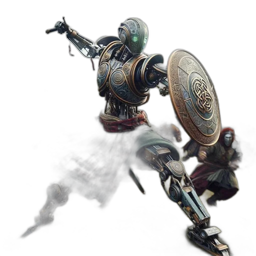sword, weapon, robot, staff transparent PNG cut-out