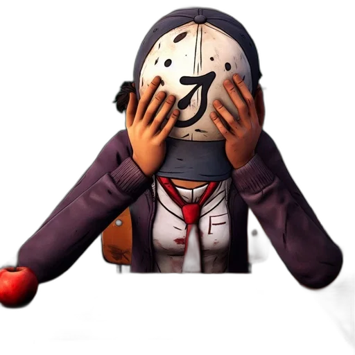 jacket, mask, face, creature transparent PNG cut-out