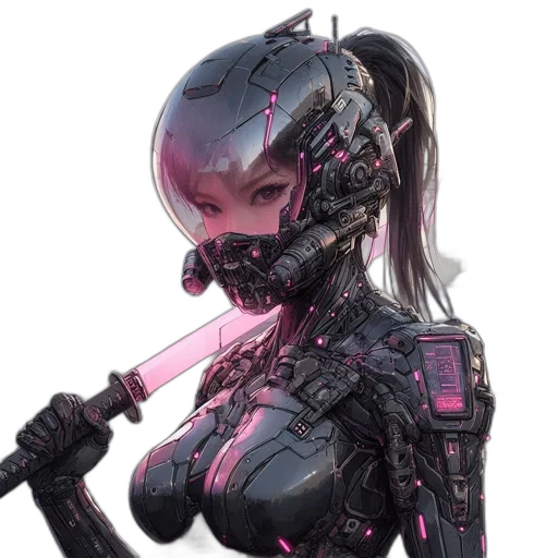 robot, weapon, mask, face transparent PNG cut-out