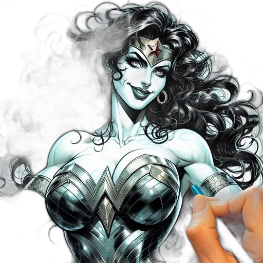 comic book art, concept art, fantasy art, cartoon transparent PNG cut-out