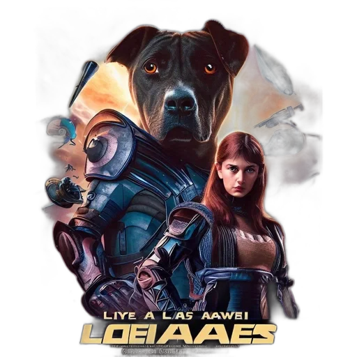 concept art, comic book art, outer space, poster transparent PNG cut-out