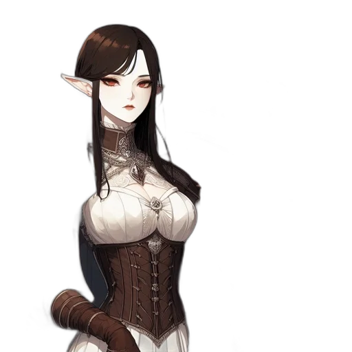 dress, staff, robot, creature transparent PNG cut-out