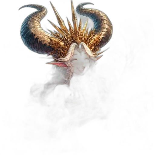 dragon, mask, creature, staff transparent PNG cut-out
