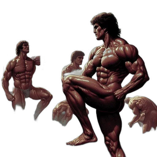 concept art, comic book art, photorealistic, 3d render transparent PNG cut-out