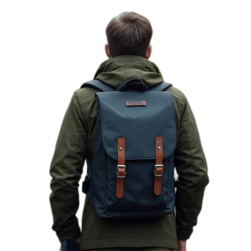 jacket, herscheler, university, backpack transparent PNG cut-out