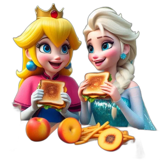 food, crown, jewelry, 3d render transparent PNG cut-out