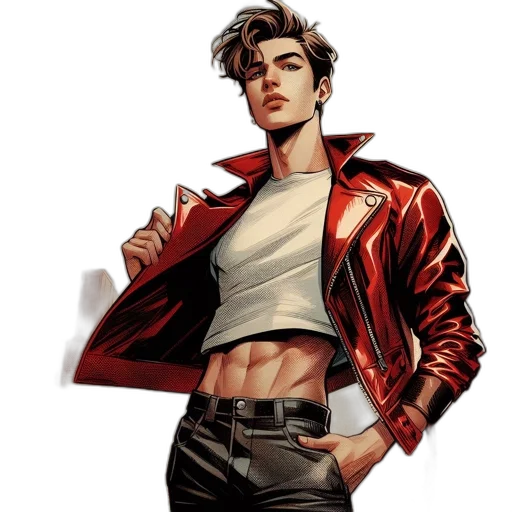 jacket, comic book art, concept art, cyberpunk transparent PNG cut-out