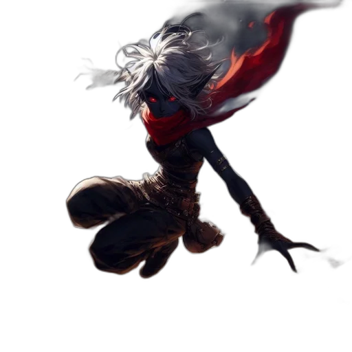 dragon, sword, hair, staff transparent PNG cut-out