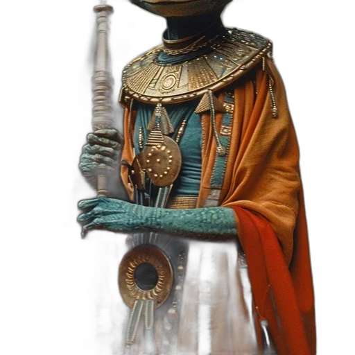 staff, sword, mask, crown transparent PNG cut-out