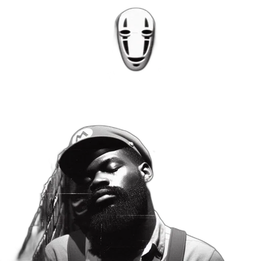 face, hat, mask, concept art transparent PNG cut-out
