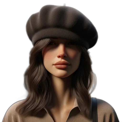 hat, face, jacket, staff transparent PNG cut-out