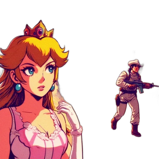 weapon, crown, dress, staff transparent PNG cut-out
