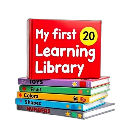colorful, box, children, books transparent PNG cut-out